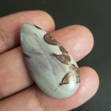 Natural Coffee Bean Jasper Cabochon. Size- approx. 37x19mm